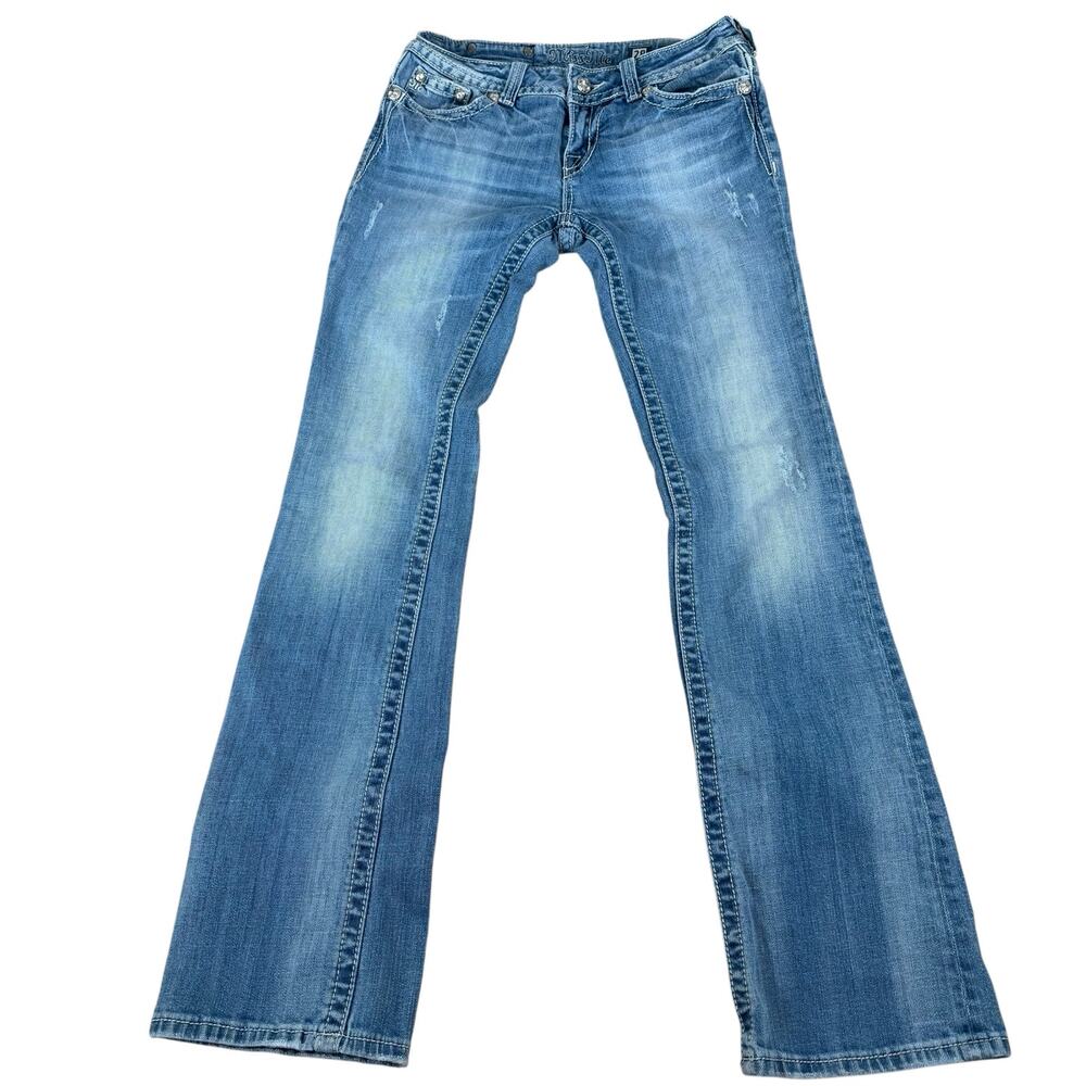Miss Me Women Jeans‎ Size 28 Boot Cut JP5365B2L Embellished Rhinestones Western